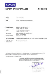 Type Test Certificate - LV-1                                                                        